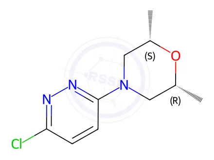 Chemical structure of (2S,6R)-4-(6-chloropyridazin-3-yl)-2,6-dimethylmorpholine
