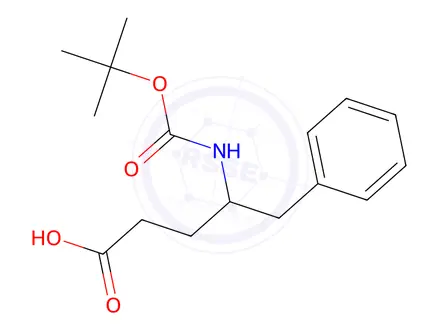 Chemical structure of Benzenepentanoic acid, γ-[[(1,1-dimethylethoxy)carbonyl]amino]-