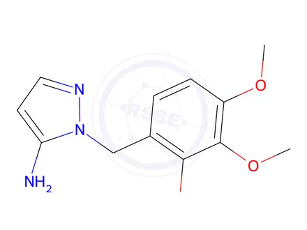 Chemical structure of 1-[(2,3,4-trimethoxyphenyl)methyl]-1h-pyrazol-5-amine