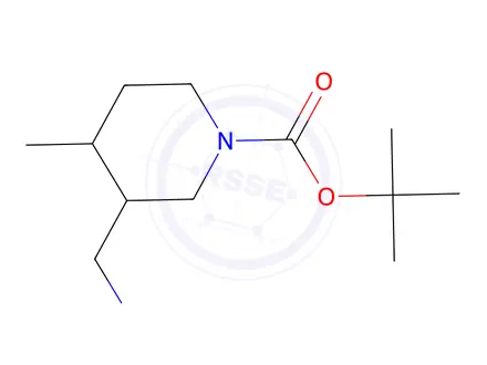 Chemical structure of tert-Butyl 3-(aminomethyl)-4-methylpiperidine-1-carboxylate