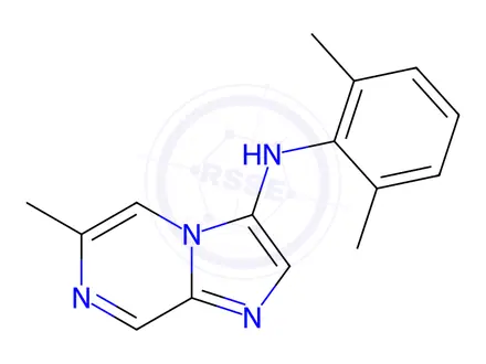 Chemical structure of N-(2,6-Dimethylphenyl)-6-methylimidazo[1,2-a]pyrazin-3-amine