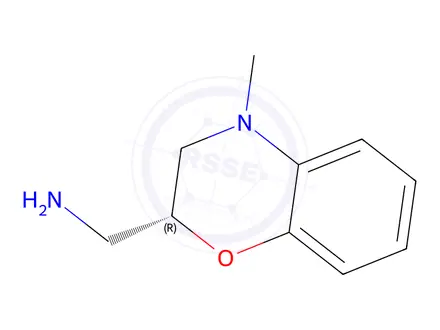 Chemical structure of (R)-(4-methyl-3,4-dihydro-2H-benzo[b][1,4]oxazin-2-yl)methanamine
