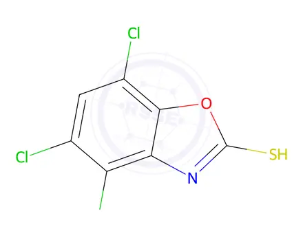 Chemical structure of 4,5,7-Trichloro-1,3-benzoxazole-2-thiol