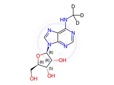 Chemical structure of N6-Methyladenosine-D3