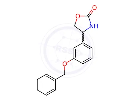 Chemical structure of 2-Oxazolidinone, 4-[3-(phenylmethoxy)phenyl]-