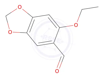 Chemical structure of 6-Ethoxybenzo[d][1,3]dioxole-5-carbaldehyde