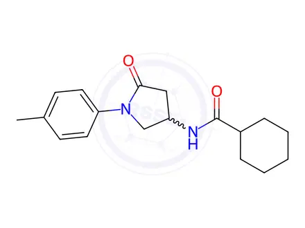 Chemical structure of N-(5-Oxo-1-(p-tolyl)pyrrolidin-3-yl)cyclohexanecarboxamide