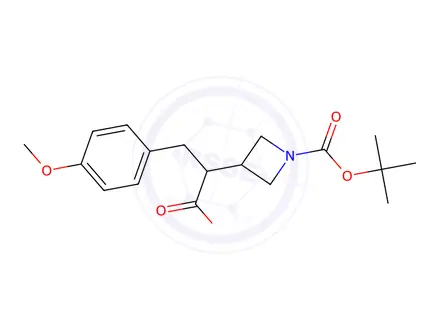 Chemical structure of 2-(1-(Tert-butoxycarbonyl)azetidin-3-yl)-3-(4-methoxyphenyl)propanoic acid