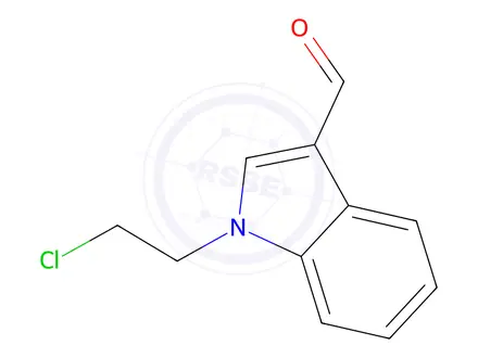 Chemical structure of 1-(2-chloro-ethyl)-1H-indole-3-carbaldehyde