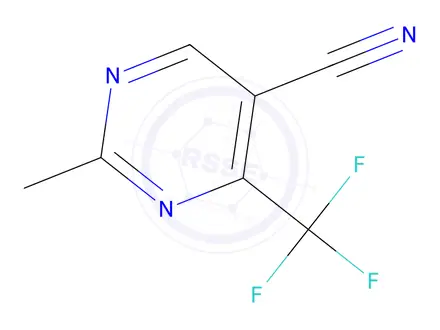 Chemical structure of 2-Methyl-4-(trifluoromethyl)pyrimidine-5-carbonitrile