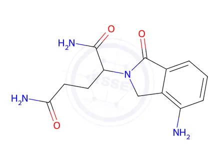 Chemical structure of 2-(4-Amino-1-oxoisoindolin-2-yl)pentanediamide