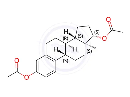Chemical structure of β-Estradiol 3,17-Diacetate