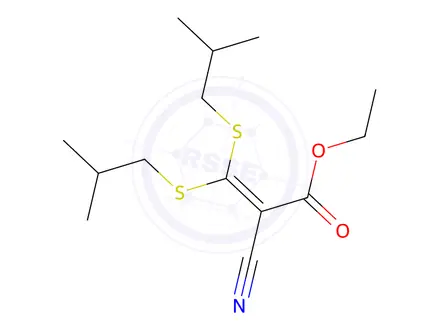 Chemical structure of Ethyl-2-cyano-3,3-bis(isobutylthio)acrylate