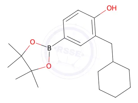 Chemical structure of 2-(Cyclohexylmethyl)-4-(4,4,5,5-tetramethyl-1,3,2-dioxaborolan-2-yl)phenol