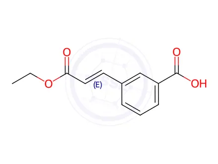 Chemical structure of (E)-3-(3-ethoxy-3-oxoprop-1-en-1-yl)benzoic acid
