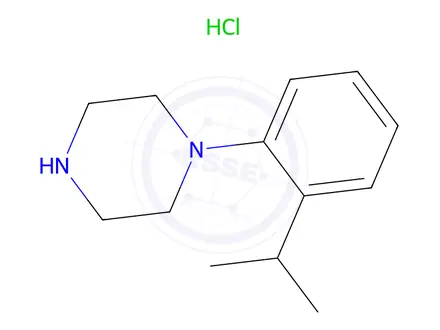 Chemical structure of 1-[2-(propan-2-yl)phenyl]piperazine hydrochloride