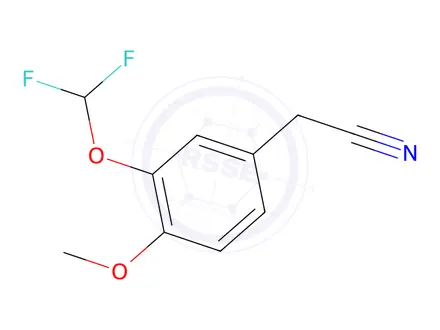 Chemical structure of 2-[3-(difluoromethoxy)-4-methoxyphenyl]acetonitrile