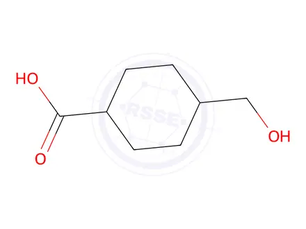 Chemical structure of 4-(Hydroxymethyl)cyclohexanecarboxylic Acid