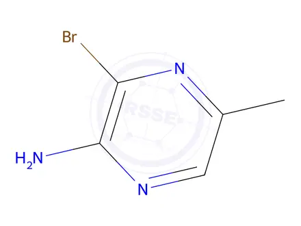 Chemical structure of 2-Amino-3-bromo-5-methylpyrazine
