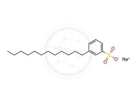 Chemical structure of Sodium 3-dodecylbenzenesulfonate