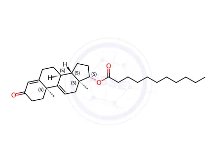 Chemical structure of Δ-9,11-Testosterone Undecanoate