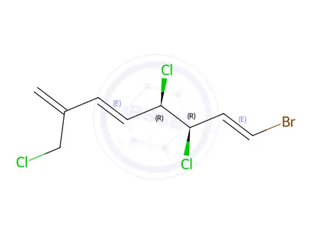 Chemical structure of 1-Bromo-7-chloromethyl-3,4-dichloro-3-methyl-1,5,7-octatriene