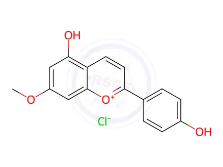Chemical structure of METHOXYAPIGENINIDIN CHLORIDE, 7-(RG)