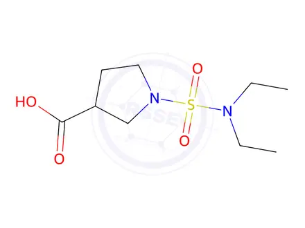 Chemical structure of 1-(n,n-Diethylsulfamoyl)pyrrolidine-3-carboxylic acid