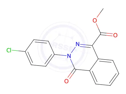 Chemical structure of Methyl 3-(4-chlorophenyl)-4-oxo-3,4-dihydro-1-phthalazinecarboxylate