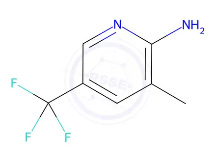 Chemical structure of 3-methyl-5-(trifluoromethyl)pyridin-2-amine