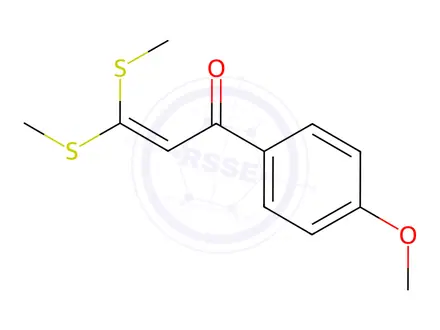 Chemical structure of 1-(4-METHOXY-PHENYL)-3,3-BIS-METHYLSULFANYL-PROPENONE