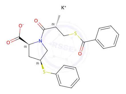 Chemical structure of Zofenopril potassium salt