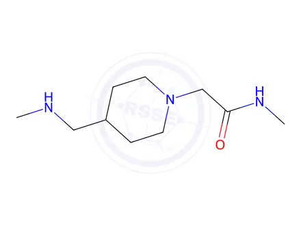 Chemical structure of N-methyl-2-{4-[(methylamino)methyl]piperidin-1-yl}acetamide