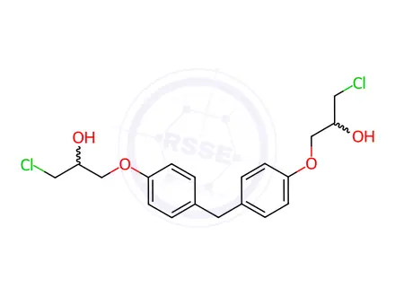 Chemical structure of Bisphenol F bis(3-chloro-2-hydroxypropyl) ether
