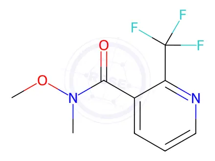 Chemical structure of N-Methoxy-N-methyl-2-(trifluoromethyl)nicotinamide