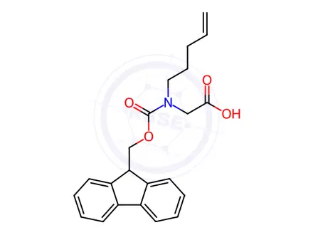 Chemical structure of Glycine, N-[(9H-fluoren-9-ylmethoxy)carbonyl]-N-4-penten-1-yl-