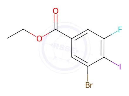 Chemical structure of Ethyl 3-Bromo-5-fluoro-4-iodobenzoate