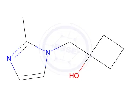 Chemical structure of 1-[(2-Methyl-1H-imidazol-1-yl)methyl]cyclobutan-1-ol