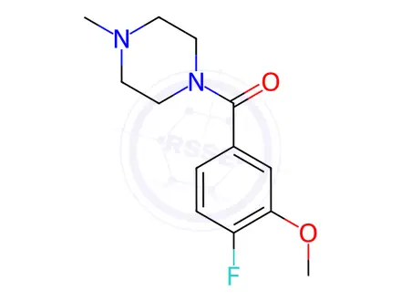 Chemical structure of (4-fluoro-3-methoxyphenyl)(4-methylpiperazin-1-yl)methanone