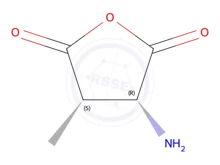 Chemical structure of 2,5-Furandione,3-aminodihydro-4-methyl-,cis-(9CI)