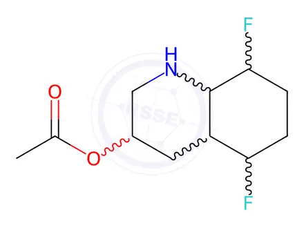 Chemical structure of (5,8-difluoro-3-quinolyl) acetate