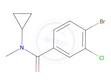Chemical structure of 4-Bromo-3-chloro-N-cyclopropyl-N-methylbenzamide
