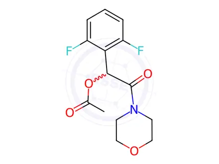 Chemical structure of 1-(2,6-difluorophenyl)-2-morpholino-2-oxoethyl acetate