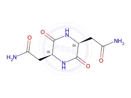 Chemical structure of 2,2'-((2S,5S)-3,6-Dioxopiperazine-2,5-diyl)diacetamide