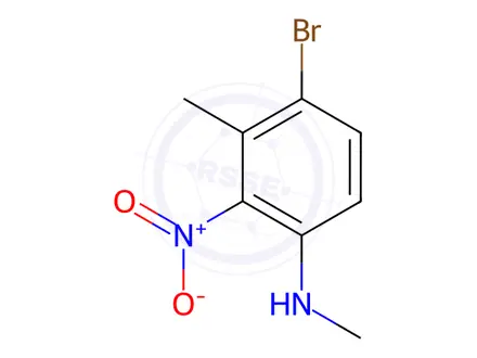 Chemical structure of 4-Bromo-N,3-dimethyl-2-nitroaniline