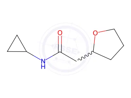 Chemical structure of N-cyclopropyl-2-(tetrahydrofuran-2-yl)acetamide