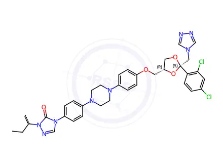 Chemical structure of Itraconazole EP Impurity B