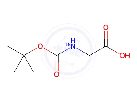 Chemical structure of Glycine-n-t-boc (15N, 98%)