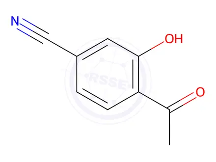 Chemical structure of Benzonitrile, 4-acetyl-3-hydroxy-(8CI,9CI)