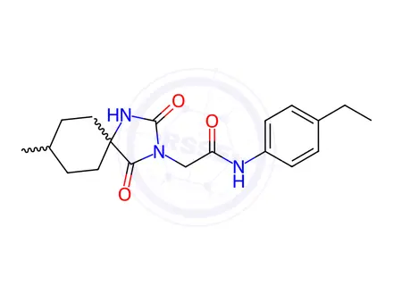 Chemical structure of N-(4-Ethylphenyl)-2-(8-methyl-2,4-dioxo-1,3-diazaspiro[4.5]decan-3-yl)acetamide